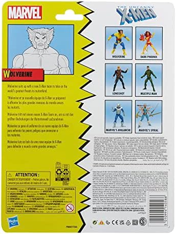 Marvel Legends Serisi X-Men Klasik Wolverine 6 inç Aksiyon Figürü Oyuncak, 4 + Yıl, 3 Aksesuarları