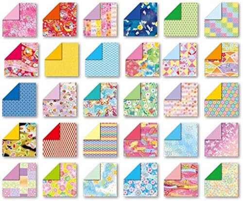 120 Yaprak paketi Japon 6 Origami Çift Taraflı Chiyogami Sanat Katlanır Kağıtları (Japonya İthalat)