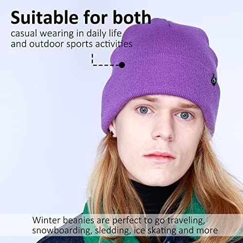 Joywant Örgü Bere Şapka Erkekler için Hımbıl Yumuşak Akrilik Çocuklar Kadınlar Kış Şapka Kafatası Kapaklar Tüm Sezon