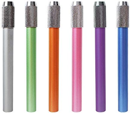 MOTZU 6 Paket Alüminyum kalem Uzatıcı, Kalem Genişletici Tutucu Renkli Kalemler için Normal Boyutta, Okul İçin Sanat