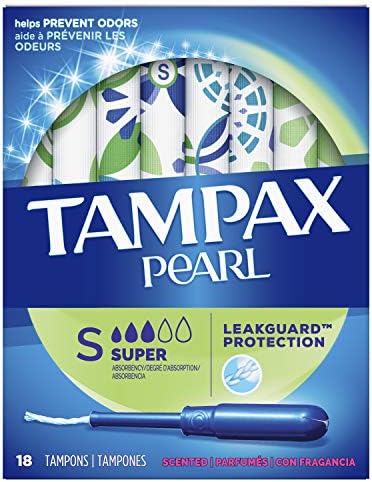 Tampax İnci Plastik Tamponlar, Süper Emicilik, Kokulu, 18 Adet