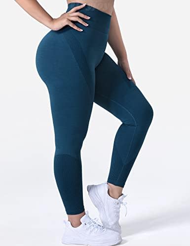 VOYJOY Dikişsiz Ozon Tayt Kadınlar için Egzersiz Spor Yoga Pantolon Yüksek Belli Tayt