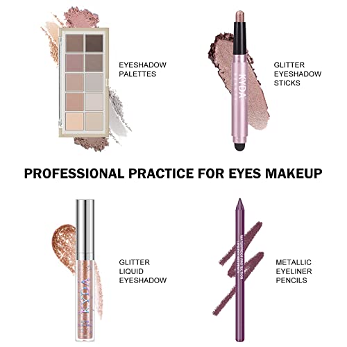 KYDA Makyaj Seti, Göz ve Yüz Makyajı Uygulamak için Mükemmel Yardım Makyaj Eğitimi için Manken Silikon, Makyaj Kozmetikçisi
