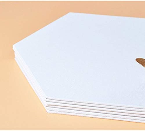 ALEMO XINGHUANG - 3 Adet 12.5 cm Boş Boya Kurulu Altıgen Şekilli Beyaz Boyama Tuval Taşınabilir Kalınlaşmak Çizim
