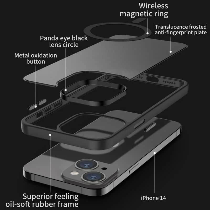 LANDEE Manyetik iPhone 13 Mini Kılıf ile Uyumlu Mag Güvenli Kılıf Mat Siyah