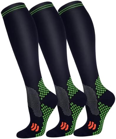 3 Paket Bakır varis çorabı - varis çorabı Kadın ve Erkek Sirkülasyon için En İyi Tıbbi, Koşu, Atletik