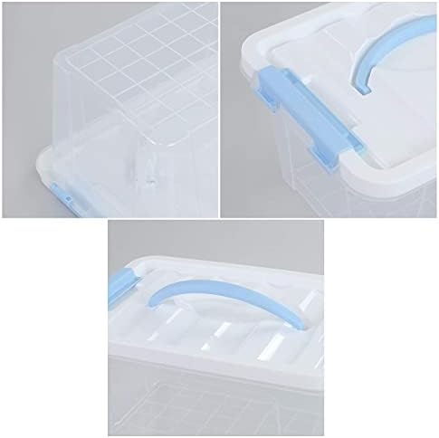 Leendines 6 Paket 6 Quart Şeffaf şeffaf plastik saklama kabı Kutusu Kutuları Kapaklı / Mandal Klipsleri / Kolları
