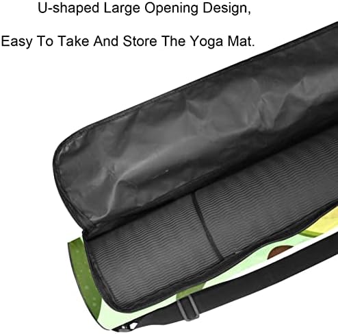Unisex Yoga Mat Çantası, Ayarlanabilir Omuz Askılı Egzersiz Yoga Minderi Taşıyıcı Soyut Yapraklar Daire