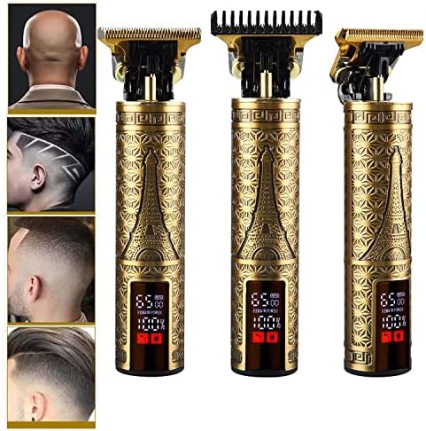 Erkekler için Saç Kesme Makineleri Sıfır Boşluklu Akülü Saç Düzeltici T-Bıçak Düzeltici Profesyonel Saç Kesimi ve