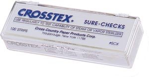 Crosstex SCK Kesin Kontrol Şeritleri, 3,75 x 0,625 Ebat, Beyaz (2400'lük Paket)