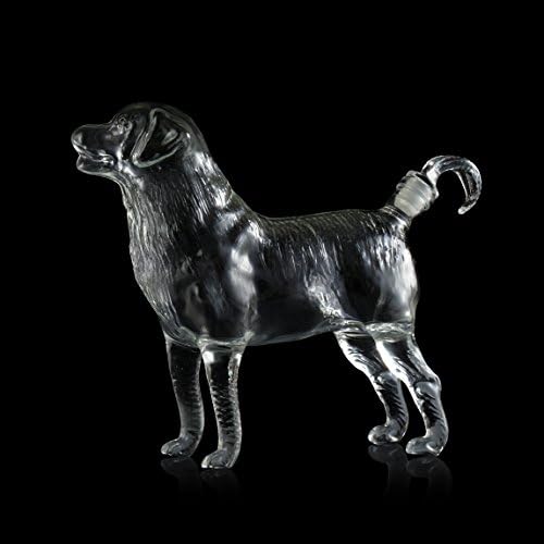 Köpek Sürahisi Şarap ve Viski-Şarap Meraklısı tarafından Köpek Severler Hediyesi, Bir Köpeğin Güzel Profili 500ml-Viski,