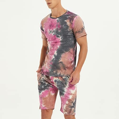 2023 Erkek Spor Seti yaz kıyafetleri erkek İlkbahar Yaz Üst Kısa Set Renkli Baskı Yuvarlak moda elbise Ceket