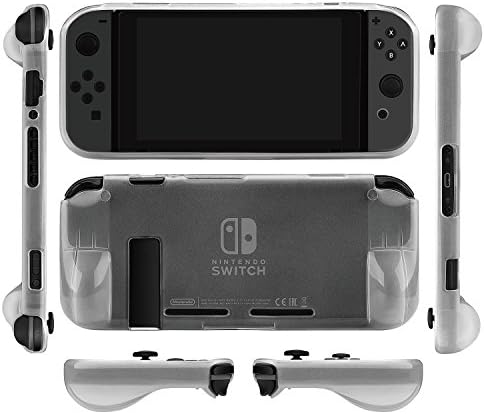 Nintendo Switch Konsolu ve Joy-Con Denetleyicisi için TNP Kılıf Kapağı-Takılabilir Kristal Berraklığında TPU Plastik