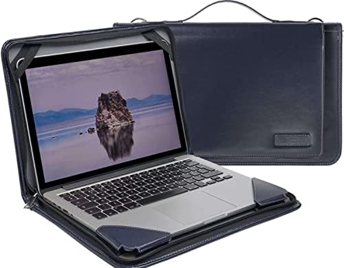 Broonel Mavi Deri Dizüstü Messenger Kılıf-Lenovo Yoga ile Uyumlu 720-13IKB Ultrabook Tam Dokunmatik Full HD 13.3 İnç