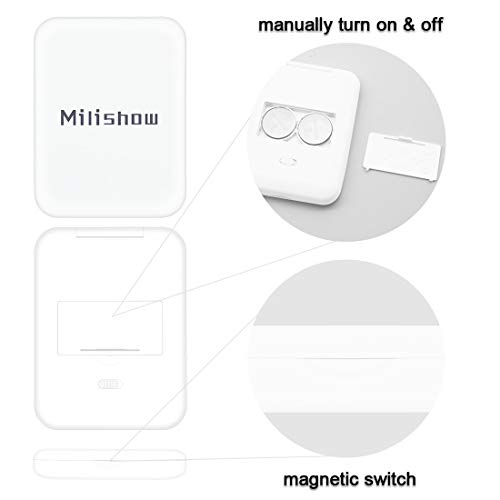 Milishow Kompakt Ayna, 1x / 3x Büyüteçli LED Cep Aynası, Çanta için Küçük Işıklı Seyahat Makyaj Aynası, El Çantası,