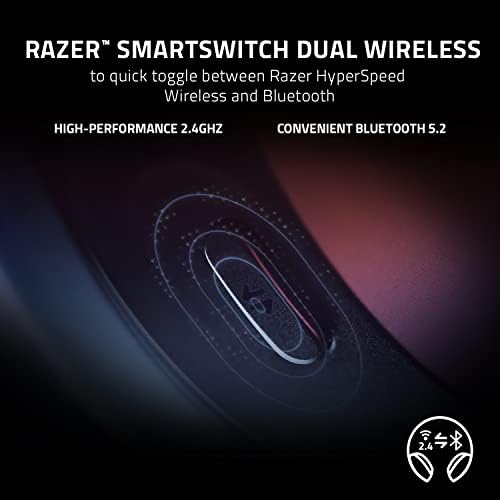 Razer Barracuda Kablosuz Oyun ve Mobil Kulaklık (PC, Playstation, Switch, Android, iOS): 2.4 GHz Kablosuz + Bluetooth