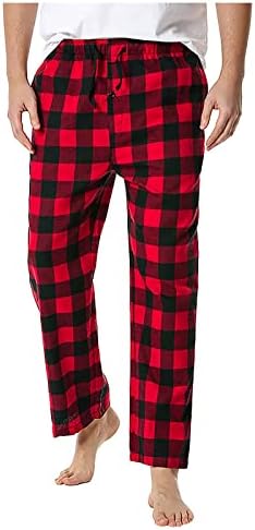 OVERMAL moda erkek rahat ekose gevşek spor ekose pijama pantolon pantolon