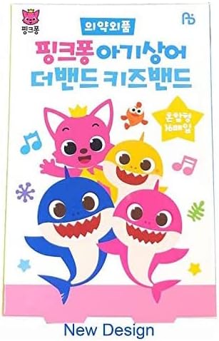 Bebek Köpekbalığı Çocuk Bandı İlk Yardım Bandı Bandajlar 48ea (16ea x 3 Paket) karakter Desen Bandajlar Pinkpong