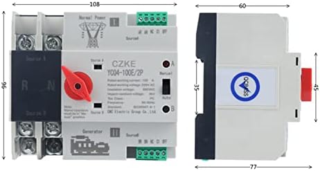 MAKEE YCQ4-100E/2 P 63A 100A Din Ray ATS Çift Güç Otomatik Transfer Anahtarı Elektrik Seçici Anahtarları Kesintisiz