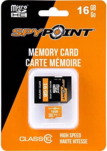 SD Kart Adaptörlü Spypoint 16GB Micro SD Kart, İz Kameraları için SDHC Class10 Hafıza Kartı (2'li Paket)