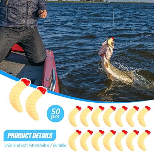 Wettarn 120 Pcs Klasik Solucan Tüm Amaçlı Yumuşak Plastik Bas Balıkçılık Cazibesi Set Dahil Silikon Yumuşak Kurtçuk