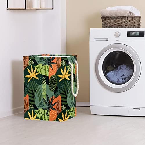 Çamaşır Sepeti Tropikal Suluboya Bitkiler Katlanabilir çamaşır sepetleri Firma çamaşır kutusu giysi saklama Organizasyon