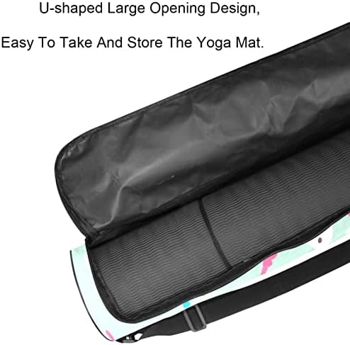 RATGDN Yoga Mat Çantası, sevimli Unicorn egzersiz yoga matı Taşıyıcı Tam Zip Yoga Mat Taşıma Çantası için Ayarlanabilir