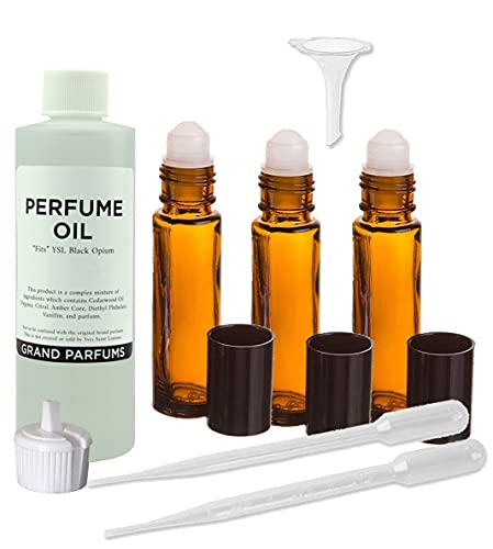 Grand Parfums Parfüm ve Vücut Yağı Seti-KADINLAR için SİYAH AFYON ile Uyumlu by YSL Yves St Laurent Silindir Şişeli