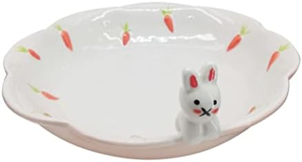 Zerodeko Tavşan şekerlik Seramik Tepsi atıştırma tabağı Tavşan Bebek Seramik meyve kasesi Tavşan şeker Sepeti Porselen