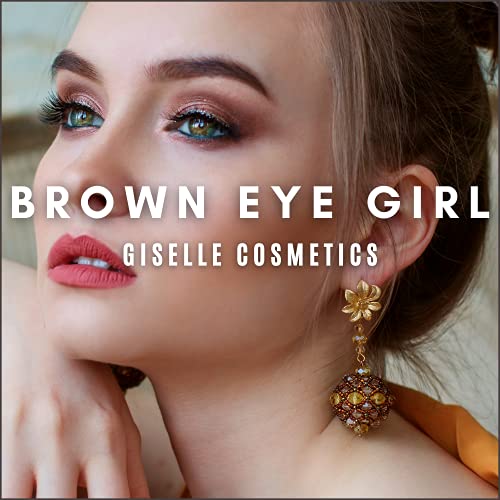 Giselle Kozmetik 100 % Saf Gevşek Mineral Göz Farı, Kahverengi Göz Kız, 8 Set, 3.8 gram
