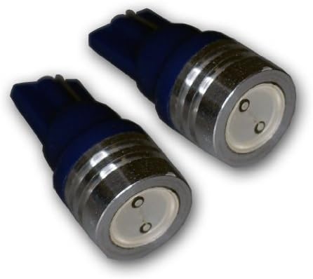 Tuningpros LEDTCL-T10-BHP1 Bagaj kargo ışığı LED ampuller T10 Kama, Yüksek Güç LED Mavi 2'li Set
