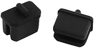 X-DREE 10 Adet Mını-DP Siyah Silikon Tıpa / Fiş Veri Portunu Korumak için PC(10 Adet Mını-DP Siyah Silikon Tıpa /