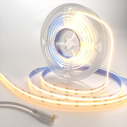 BDFFLY 12V LED şerit ışıklar, 6000K 6.56 ft/2M 320LEDs kısılabilir kesilebilir esnek LED halat ışık yatak odası, oturma