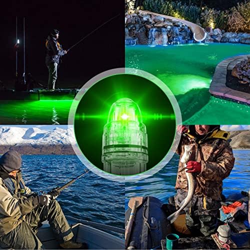 TSV 2 ADET derin damla LED balıkçılık ışık, balık çeken cazibesi lamba ile klip, su geçirmez balık çeken ışık yem