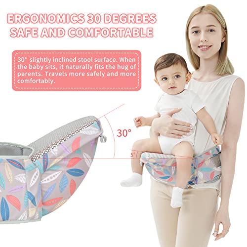 IULONEE 6-in-1 Yenidoğan Bebek Taşıyıcı Ergonomik Bebek Taşıyıcı ile Kalça Koltuk Bel Ön ve Arka Sırt Çantası Taşıma