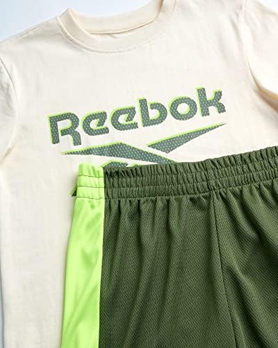 Reebok Erkek Aktif Şort Takımı-2 Parça Performanslı Tişört ve Basketbol Spor Şortu (8-12)