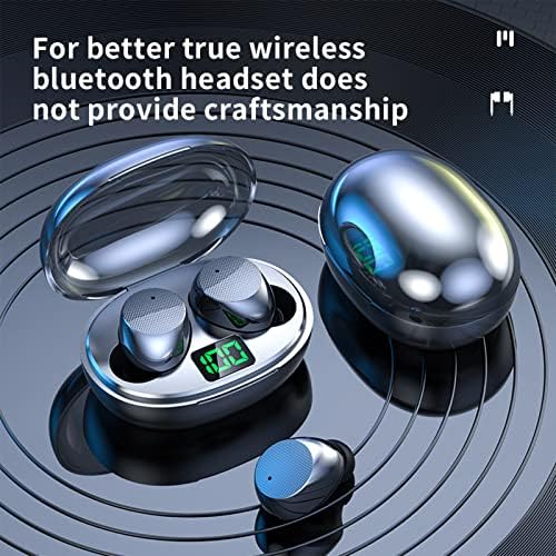 Mini kablosuz kulaklık, Bluetooth 5.3 kulak içi Kulaklık Kulaklık, Derin Bas Hafif Kulaklıklar Parmak Kontrolü IPX5