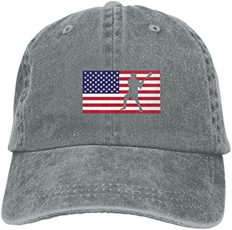 Waldeal Lacrosse Amerikan Bayrağı Şapka, Ayarlanabilir ABD Bayrağı Vintage Retro Beyzbol Şapkası Kadın Erkek için