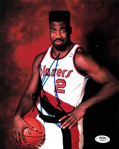 Mark Bryant imzalı 8x10 fotoğraf PSA/DNA Portland Trail Blazers imzalı - İmzalı NBA Fotoğrafları