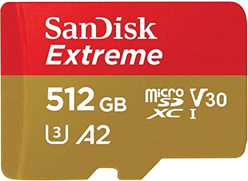 SanDisk 512GB Extreme microSDXC Bellek Kartı (İki Paket) DJI Mavic Mini 2 Drone - V30 A2 Sınıf 10 U3 4K Video (SDSQXA1-512G-GN6MN)