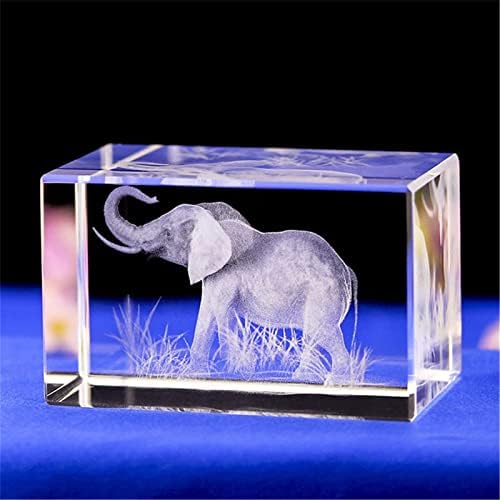 Fil HEDİYELER / 3d Lazer Kazınmış Kristal Fil Heykelcikleri Sanatı Ev Dekorasyonu için Kristal Cam Küp Gravür Doğum