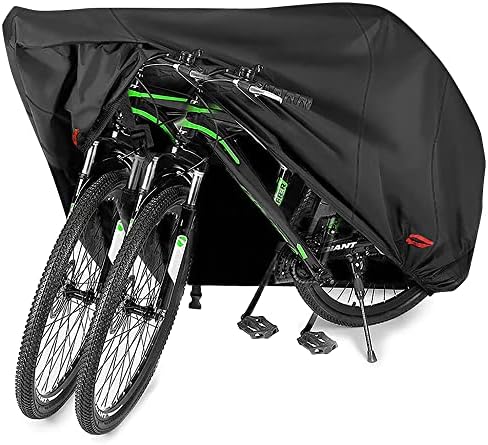 AngLınk bisiklet örtüsü 2 Bisiklet için - 210D Oxford Açık Su Geçirmez Bisiklet Kapakları Kilit Deliği ile, Tüm Hava