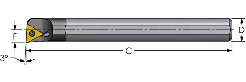 Ultra - Dex E08R STUPL2 Karbür Sıkıcı Bar tutmak için bir Pozitif TPMT 21.51 at-3 Derece Kurşun, sol El, Soğutucu