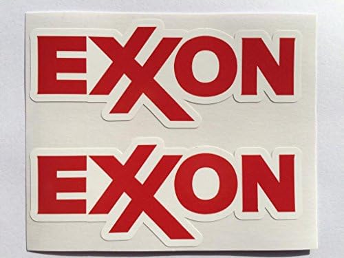 2 Exxon Benzinli Kalıp Kesim Çıkartmaları