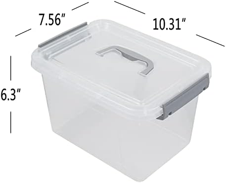 Ortodayes Plastik Şeffaf Saklama Kutuları, 4'lü Küçük Saklama Kutuları, 6 L