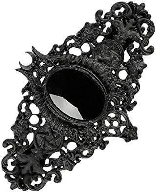 Restyle Gotik Wicca büyücülük Pentagram boynuzları saç tokası siyah taş Barrette