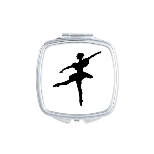 Dans dansçı Bale sanat spor ayna taşınabilir kompakt cep makyaj Çift taraflı cam