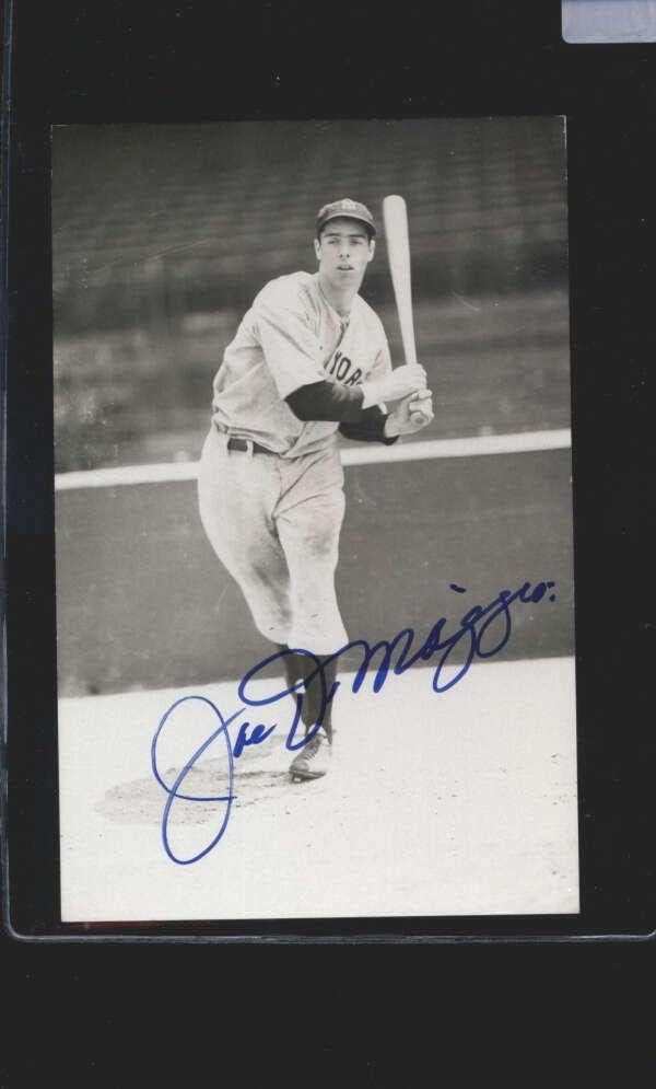 İmzalı Kartpostal Joe Dimaggio Otantik İmza İmza Az9677-MLB Kesim İmzaları