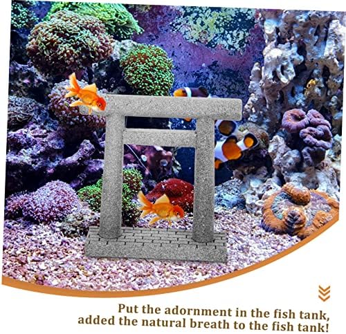 Yardwe Bahçe Mikro Peyzaj Minyatür Ev Mini Oyuncak Balık Tankı Dekor Balık Tankı Peyzaj Japon Sunak Malzemeleri Akvaryum