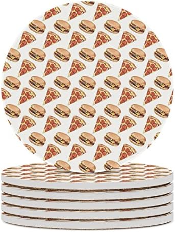 Pizza Hamburger Yuvarlak Seramik Bardak İçecekler için emici bardak Tutucular Ofis Oturma Odası Mutfak için